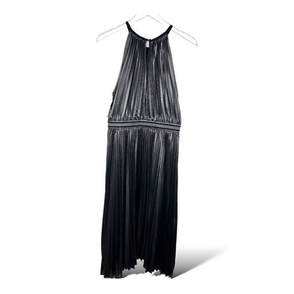 Bailey 44‎ Women Madison Metallic Micro Pleated Asymmetrical Halter Dress Sz 6 - Picture 2 of 14